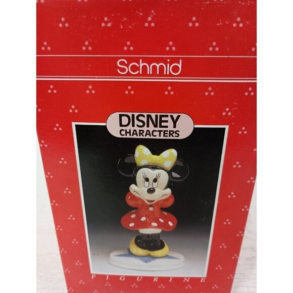 Vintage 1980s Schmid Disney Characters Mini Mouse Porcelain Figurine Collectible - Picture 3 of 12